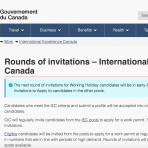 2016年カナダワーキングホリデー最新情報　「第２回抽選開始日について」