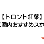 【トロント紅葉】TTC圏内おすすめスポット